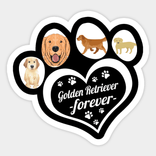 Golden Retriever forever Sticker